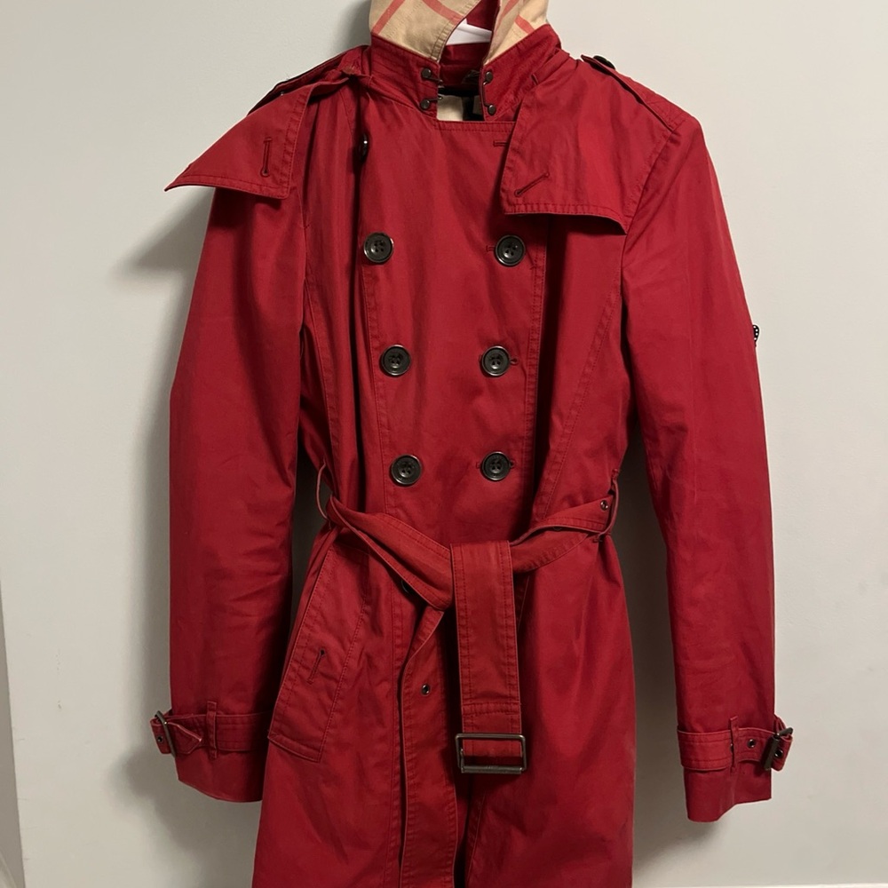 Burberry Red Trench Coat for Women